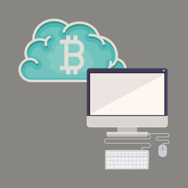 bitcoin ticaret, vektör çizim