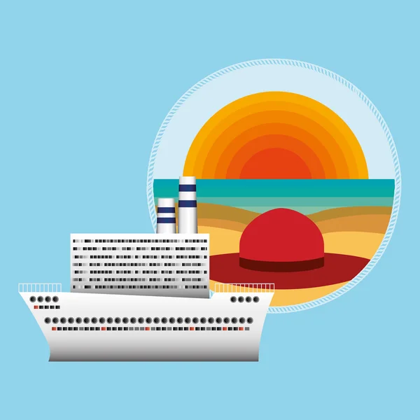 Vacances d'été design — Image vectorielle