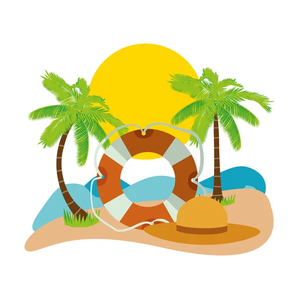 Vacances d'été design — Image vectorielle