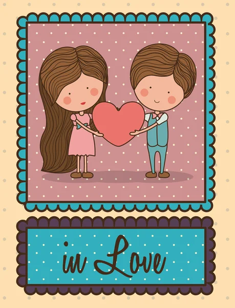 Carte d'amour, illustration vectorielle — Image vectorielle