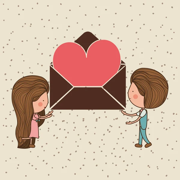 Tarjeta del amor, ilustración del vector — Vector de stock