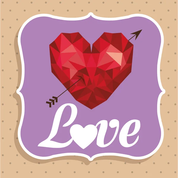 Carte d'amour, illustration vectorielle — Image vectorielle