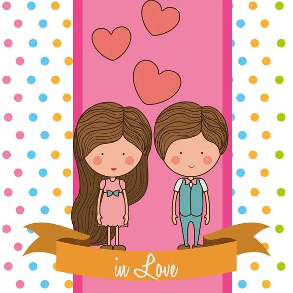 Cartão de amor, ilustração vetorial —  Vetores de Stock
