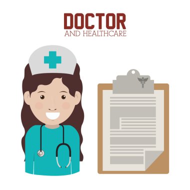 Mesleki Tıp, vektör çizim