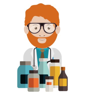 Mesleki Tıp, vektör çizim