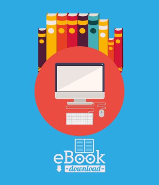 Online Kitabevi, vektör çizim