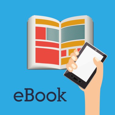 Online Kitabevi, vektör çizim