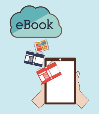 Online Kitabevi, vektör çizim