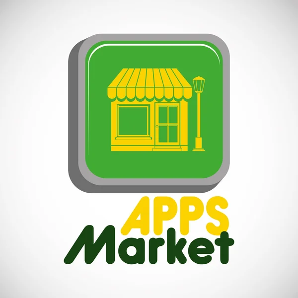 Apps market , vector illustration — Stock Vector