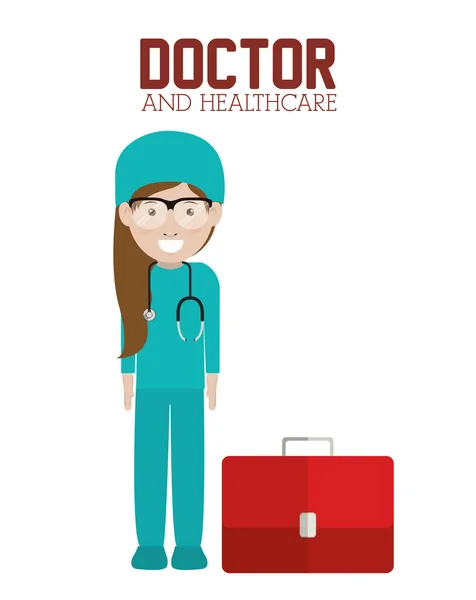 Occupational medicine, vector illustration — Stock Vector