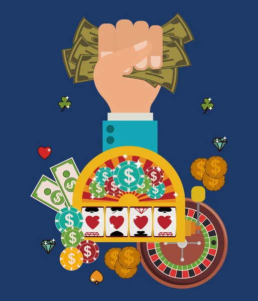 Casino games design — Stock Vector