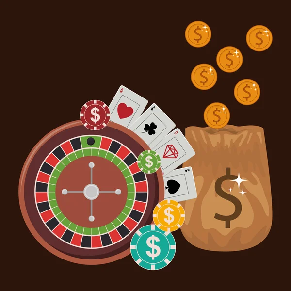 Casino games design — Stock Vector