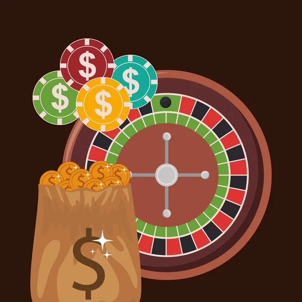 カジノのゲーム デザインします。 — ストックベクタ