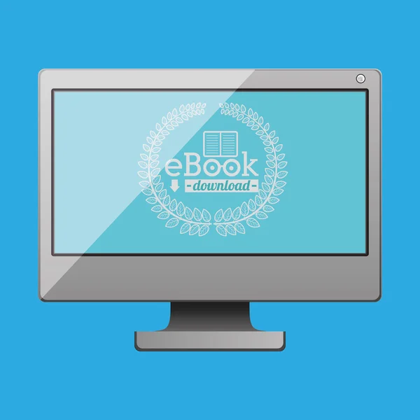 Online boghandel, vektor illustration – Stock-vektor