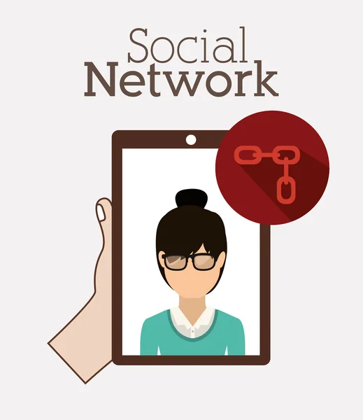 Social network design — Stock Vector