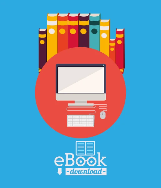 Librairie en ligne, illustration vectorielle — Image vectorielle