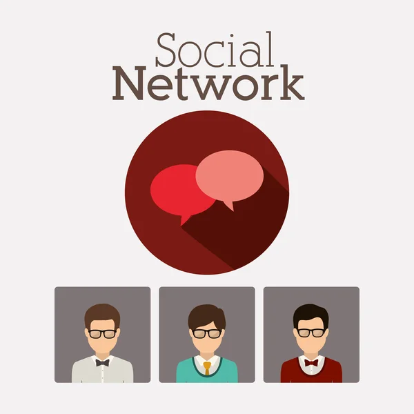 Sosyal ağ tasarımı — Stok Vektör