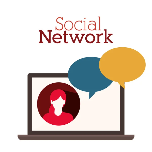 Projekt sieci społecznej — Wektor stockowy