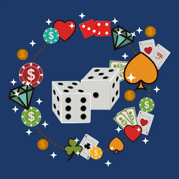 Игры казино дизайн — стоковый вектор
