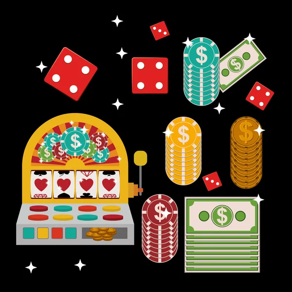 Casino games design — Stock Vector