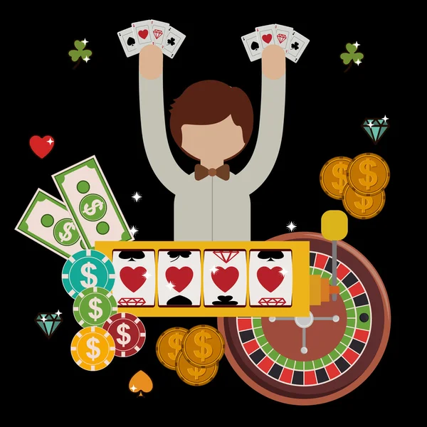 Casino games design — Stock Vector