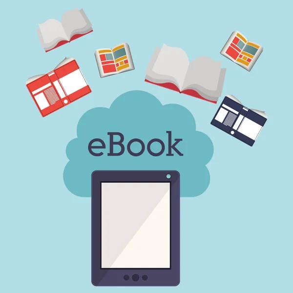 Online bookstore , vector illustration — Stock Vector