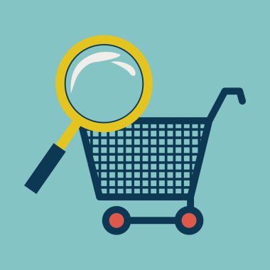 Ürün satın alma, illüstrasyon vektör