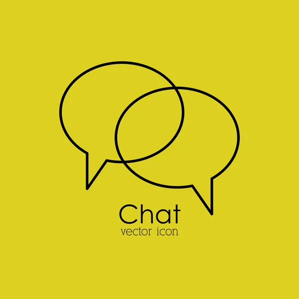 Chat izolat icon design — Vector de stoc