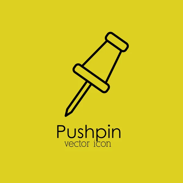 Design de ícone isolado pushpin —  Vetores de Stock