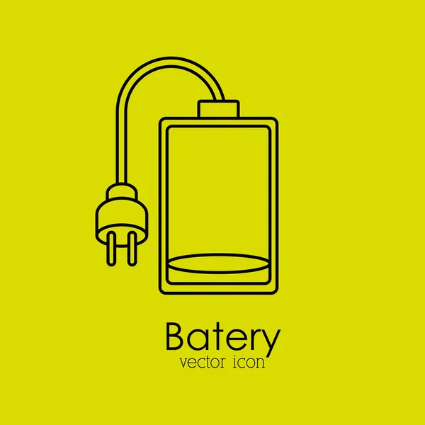 Batterieisoliertes Icon-Design — Stockvektor