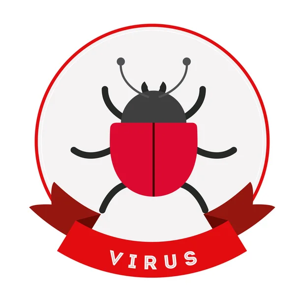 Desain perlindungan virus - Stok Vektor
