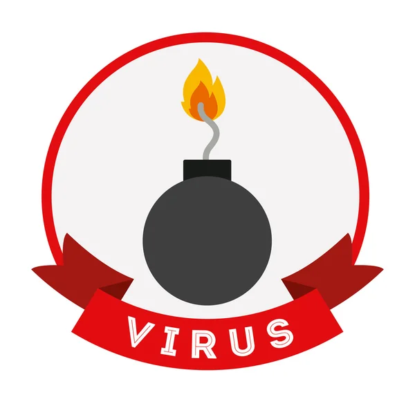 Projeto de proteção de vírus — Vetor de Stock