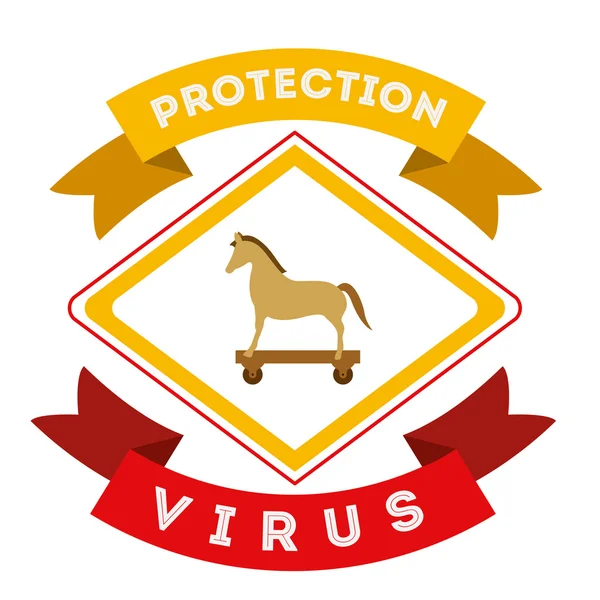 Conception de protection contre les virus — Image vectorielle