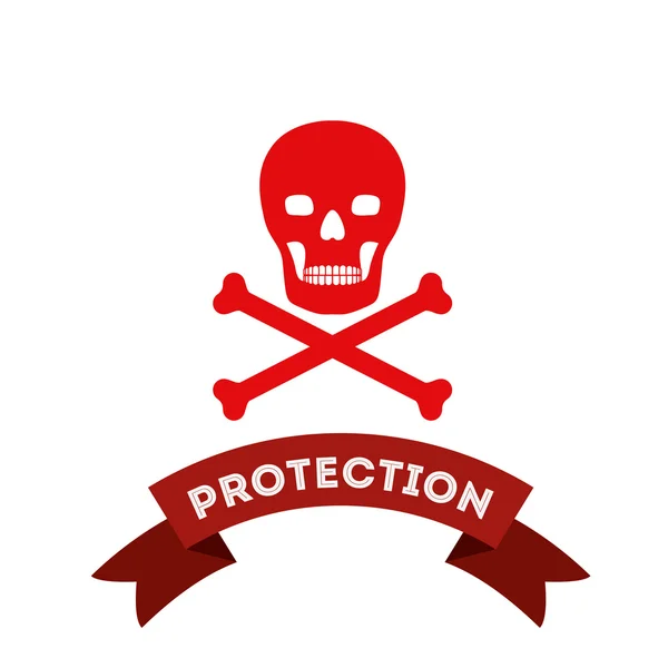 Virus protection design — Stock Vector