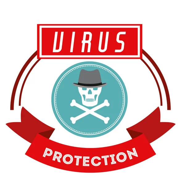 Diseño de protección contra virus — Vector de stock