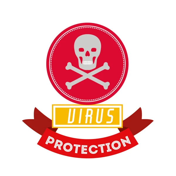 Diseño de protección contra virus — Archivo Imágenes Vectoriales