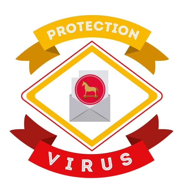 Virus skydd design — Stock vektor