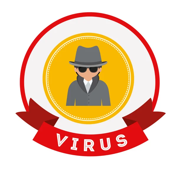 Diseño de protección contra virus — Archivo Imágenes Vectoriales