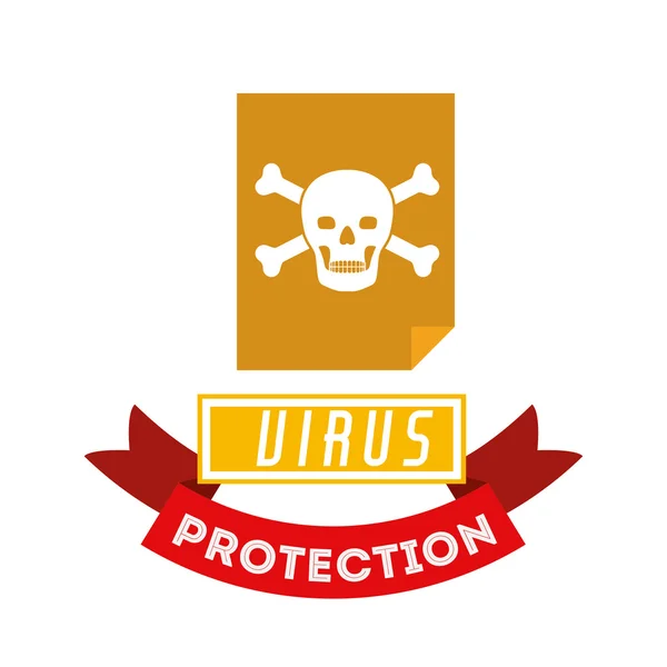 Diseño de protección contra virus — Archivo Imágenes Vectoriales