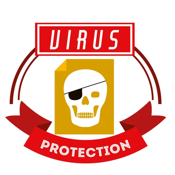 Desain perlindungan virus - Stok Vektor