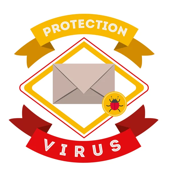ウイルス保護設計 — ストックベクタ