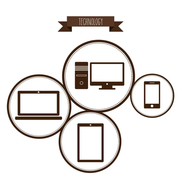 Diseño de tecnología informática — Archivo Imágenes Vectoriales