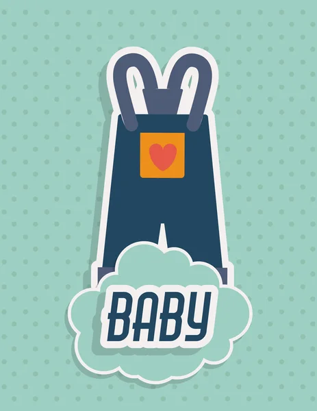 Baby dusch inbjudan design — Stock vektor