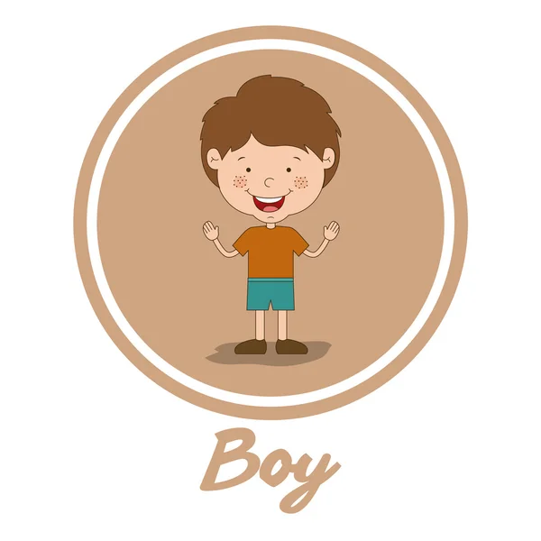 Boy smiling design — Stock Vector
