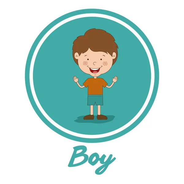 Boy smiling design — Stock Vector