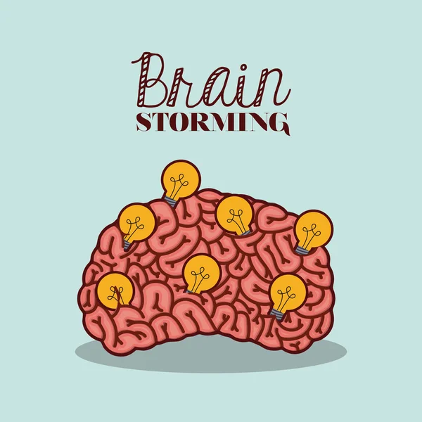 Desain otak manusia - Stok Vektor