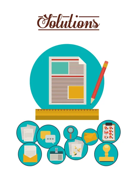 Strategy and solutions design — Stock Vector