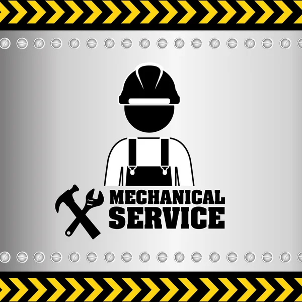 Mechanical service design — Stock Vector