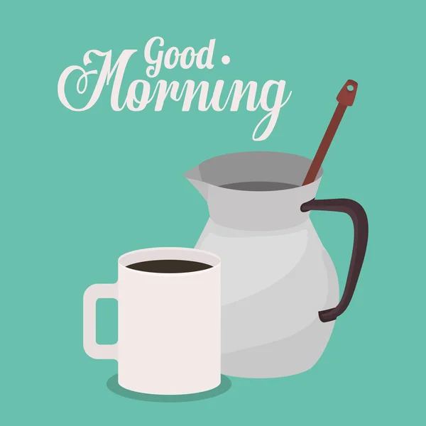 God morgon frukost design — Stock vektor