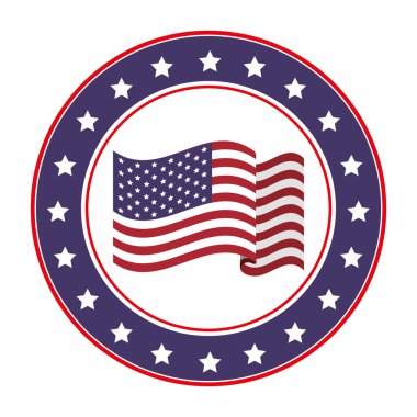 usa emblematic seal design clipart